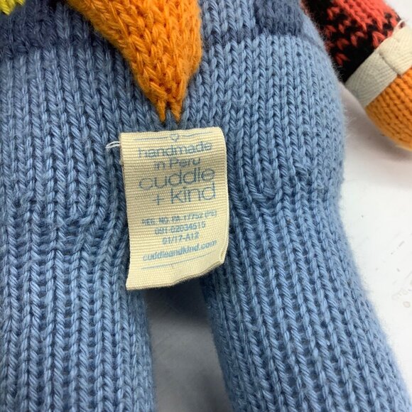 Cuddle + Kind Wyatt The Fox 14" Hand-Knit Doll Plush Stuffed Animal Handmade - Picture 4 of 7